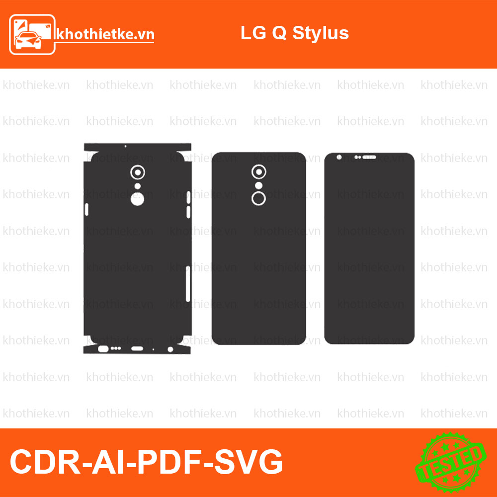 LG Q Stylus File thiết kế Skin, Template Vector chuẩn cắt decal | KhoThiếtKế.vn