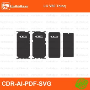 LG V60 Thinq File thiết kế Skin, Template Vector chuẩn cắt decal | KhoThiếtKế.vn