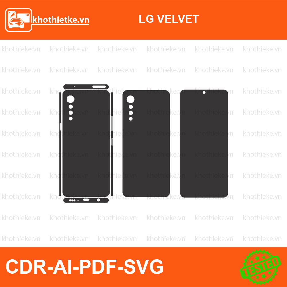 LG VELVET File thiết kế Skin, Template Vector chuẩn cắt decal | KhoThiếtKế.vn