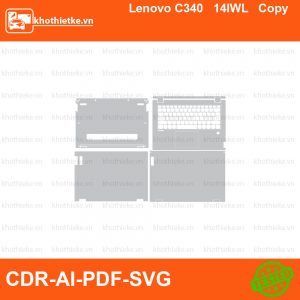 Lenovo C340 14IWL Copy File thiết kế Skin, Template Vector chuẩn cắt decal | KhoThiếtKế.vn