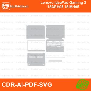 Lenovo IdeaPad Gaming 3 15ARH05 15IMH05 File thiết kế Skin, Template Vector chuẩn cắt decal | KhoThiếtKế.vn