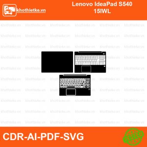 Lenovo IdeaPad S540 15IWL File thiết kế Skin, Template Vector chuẩn cắt decal | KhoThiếtKế.vn
