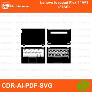 Lenovo Ideapad Flex 14API (81SS) File thiết kế Skin, Template Vector chuẩn cắt decal | KhoThiếtKế.vn