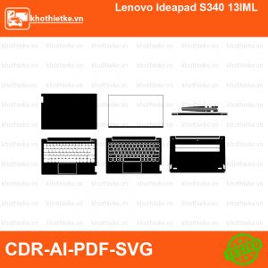 Lenovo Ideapad S340 13IML File thiết kế Skin, Template Vector chuẩn cắt decal | KhoThiếtKế.vn