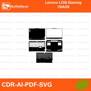 Lenovo LOQ Gaming 15IAX9 File thiết kế Skin, Template Vector chuẩn cắt decal | KhoThiếtKế.vn