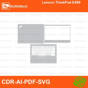 Lenovo ThinkPad E490 File thiết kế Skin, Template Vector chuẩn cắt decal | KhoThiếtKế.vn