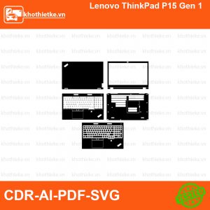 Lenovo ThinkPad P15 Gen 1 File thiết kế Skin, Template Vector chuẩn cắt decal | KhoThiếtKế.vn