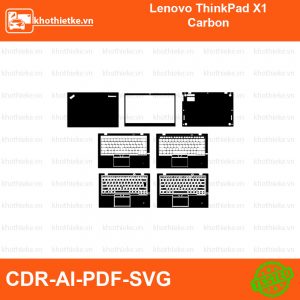Lenovo ThinkPad X1 Carbon File thiết kế Skin, Template Vector chuẩn cắt decal | KhoThiếtKế.vn