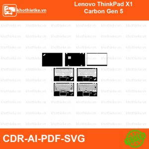Lenovo ThinkPad X1 Carbon Gen 5 File thiết kế Skin, Template Vector chuẩn cắt decal | KhoThiếtKế.vn