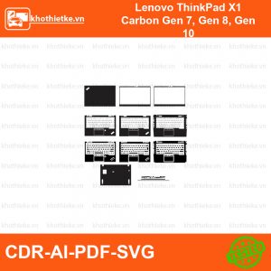 Lenovo ThinkPad X1 Carbon Gen 7, Gen 8, Gen 10 File thiết kế Skin, Template Vector chuẩn cắt decal | KhoThiếtKế.vn