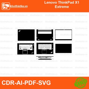 Lenovo ThinkPad X1 Extreme File thiết kế Skin, Template Vector chuẩn cắt decal | KhoThiếtKế.vn