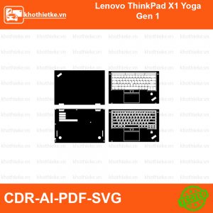 Lenovo ThinkPad X1 Yoga Gen 1 File thiết kế Skin, Template Vector chuẩn cắt decal | KhoThiếtKế.vn