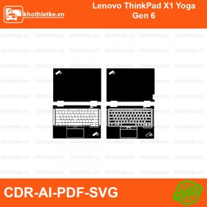 Lenovo ThinkPad X1 Yoga Gen 6 File thiết kế Skin, Template Vector chuẩn cắt decal | KhoThiếtKế.vn