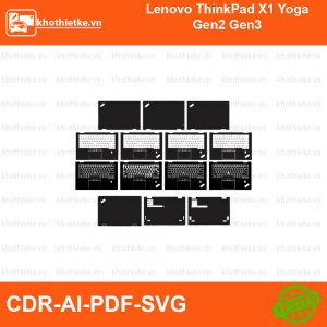 Lenovo ThinkPad X1 Yoga Gen2 Gen3 File thiết kế Skin, Template Vector chuẩn cắt decal | KhoThiếtKế.vn