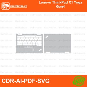 Lenovo ThinkPad X1 Yoga Gen4 File thiết kế Skin, Template Vector chuẩn cắt decal | KhoThiếtKế.vn