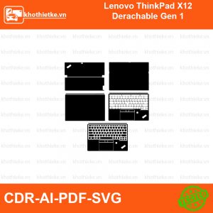 Lenovo ThinkPad X12 Derachable Gen 1 File thiết kế Skin, Template Vector chuẩn cắt decal | KhoThiếtKế.vn