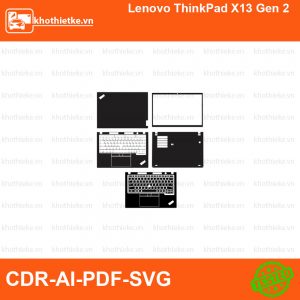 Lenovo ThinkPad X13 Gen 2 File thiết kế Skin, Template Vector chuẩn cắt decal | KhoThiếtKế.vn
