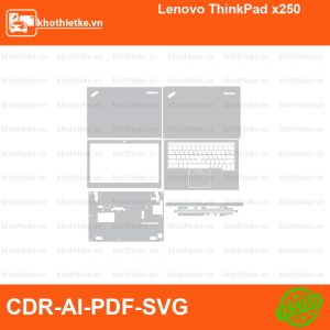 Lenovo ThinkPad x250 File thiết kế Skin, Template Vector chuẩn cắt decal | KhoThiếtKế.vn