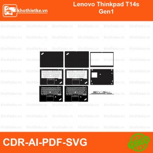 Lenovo Thinkpad T14s Gen1 File thiết kế Skin, Template Vector chuẩn cắt decal | KhoThiếtKế.vn