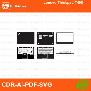 Lenovo Thinkpad T490 File thiết kế Skin, Template Vector chuẩn cắt decal | KhoThiếtKế.vn