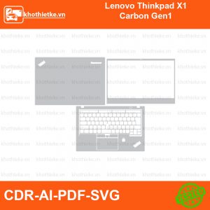 Lenovo Thinkpad X1 Carbon Gen1 File thiết kế Skin, Template Vector chuẩn cắt decal | KhoThiếtKế.vn
