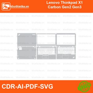 Lenovo Thinkpad X1 Carbon Gen2 Gen3 File thiết kế Skin, Template Vector chuẩn cắt decal | KhoThiếtKế.vn