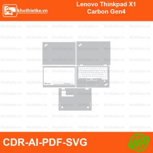 Lenovo Thinkpad X1 Carbon Gen4 File thiết kế Skin, Template Vector chuẩn cắt decal | KhoThiếtKế.vn