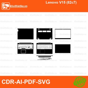Lenovo V15 (82c7) File thiết kế Skin, Template Vector chuẩn cắt decal | KhoThiếtKế.vn