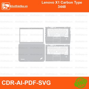 Lenovo X1 Carbon Type 3448 File thiết kế Skin, Template Vector chuẩn cắt decal | KhoThiếtKế.vn