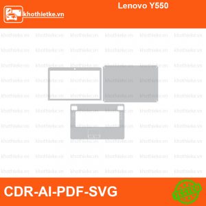 Lenovo Y550 File thiết kế Skin, Template Vector chuẩn cắt decal | KhoThiếtKế.vn