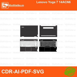 Lenovo Yoga 7 14ACN6 File thiết kế Skin, Template Vector chuẩn cắt decal | KhoThiếtKế.vn