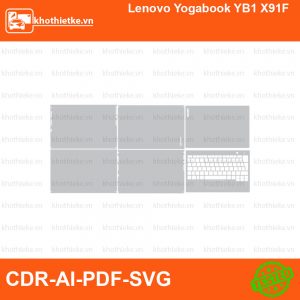Lenovo Yogabook YB1 X91F File thiết kế Skin, Template Vector chuẩn cắt decal | KhoThiếtKế.vn