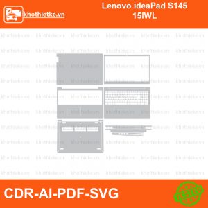 Lenovo ideaPad S145 15IWL File thiết kế Skin, Template Vector chuẩn cắt decal | KhoThiếtKế.vn