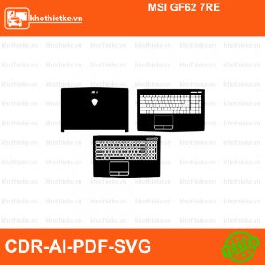 MSI GF62 7RE File thiết kế Skin, Template Vector chuẩn cắt decal | KhoThiếtKế.vn