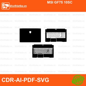 MSI GF75 10SC File thiết kế Skin, Template Vector chuẩn cắt decal | KhoThiếtKế.vn