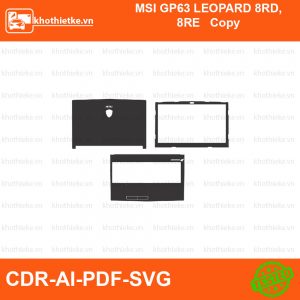 MSI GP63 LEOPARD 8RD, 8RE Copy (2) File thiết kế Skin, Template Vector chuẩn cắt decal | KhoThiếtKế.vn
