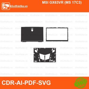 MSI GX63VR (MS 17C3) File thiết kế Skin, Template Vector chuẩn cắt decal | KhoThiếtKế.vn