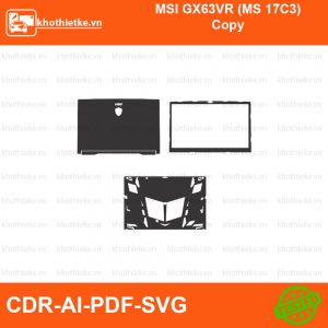 MSI GX63VR (MS 17C3) Copy File thiết kế Skin, Template Vector chuẩn cắt decal | KhoThiếtKế.vn