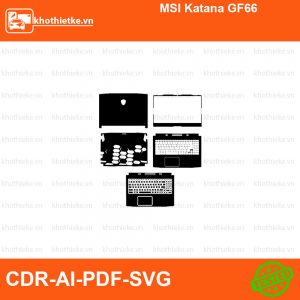 MSI Katana GF66 File thiết kế Skin, Template Vector chuẩn cắt decal | KhoThiếtKế.vn