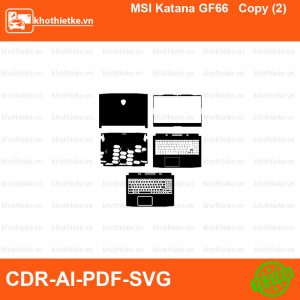MSI Katana GF66 Copy (2) File thiết kế Skin, Template Vector chuẩn cắt decal | KhoThiếtKế.vn