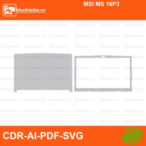 MSI MS 16P3 File thiết kế Skin, Template Vector chuẩn cắt decal | KhoThiếtKế.vn