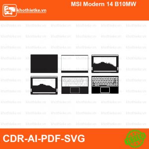 MSI Modern 14 B10MW File thiết kế Skin, Template Vector chuẩn cắt decal | KhoThiếtKế.vn