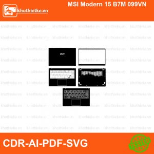 MSI Modern 15 B7M 099VN File thiết kế Skin, Template Vector chuẩn cắt decal | KhoThiếtKế.vn