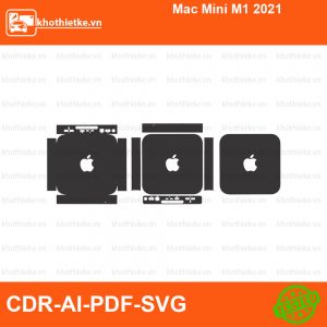 Mac Mini M1 2021 File thiết kế Skin, Template Vector chuẩn cắt decal | KhoThiếtKế.vn