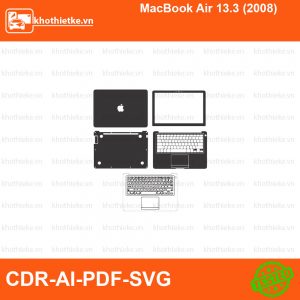 MacBook Air 13.3 (2008) File thiết kế Skin, Template Vector chuẩn cắt decal | KhoThiếtKế.vn