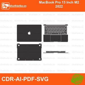 MacBook Pro 13 Inch M2 2022 File thiết kế Skin, Template Vector chuẩn cắt decal | KhoThiếtKế.vn