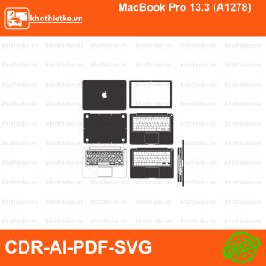 MacBook Pro 13.3 (A1278) File thiết kế Skin, Template Vector chuẩn cắt decal | KhoThiếtKế.vn