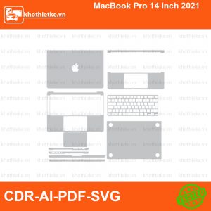 MacBook Pro 14 Inch 2021 File thiết kế Skin, Template Vector chuẩn cắt decal | KhoThiếtKế.vn