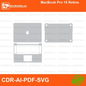 MacBook Pro 15 Retina File thiết kế Skin, Template Vector chuẩn cắt decal | KhoThiếtKế.vn