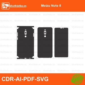 Meizu Note 8 File thiết kế Skin, Template Vector chuẩn cắt decal | KhoThiếtKế.vn